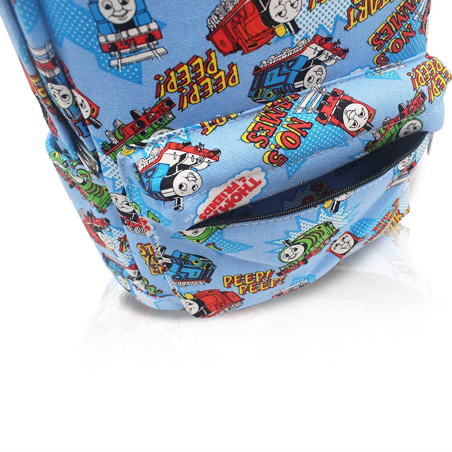 Finex Blue Thomas The Train & Friends Canvas Backpack with Laptop Storage Compartment for School College Daypack Causal Travel Bag