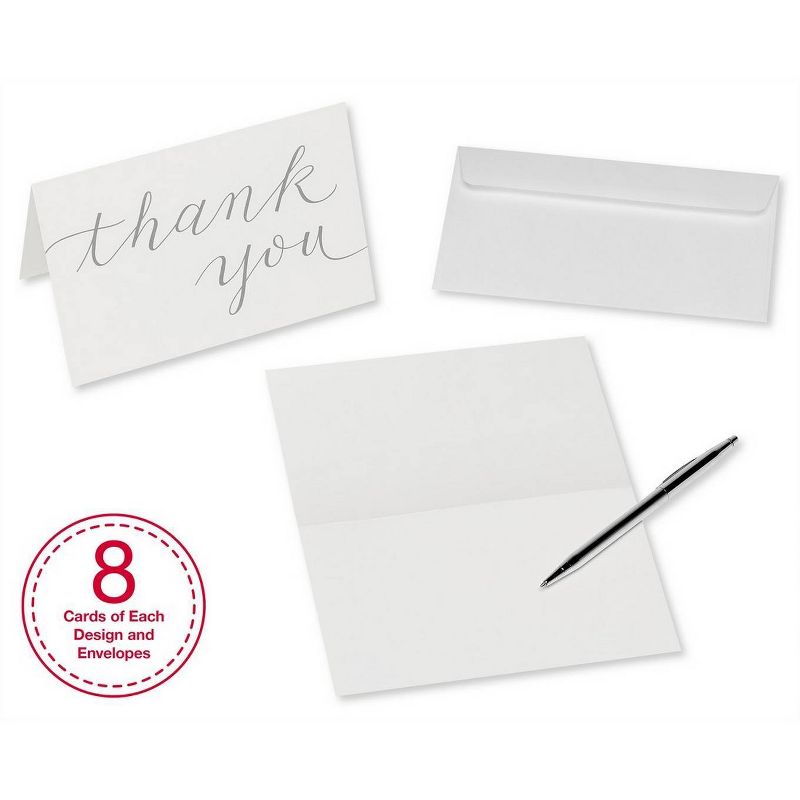 48ct Thank You Greeting Card Bundle With White Envelopes