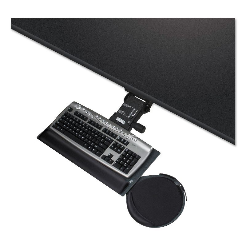 Kelly Computer Supply Leverless Lift N Lock Keyboard Tray 19w x 10d Black 69575