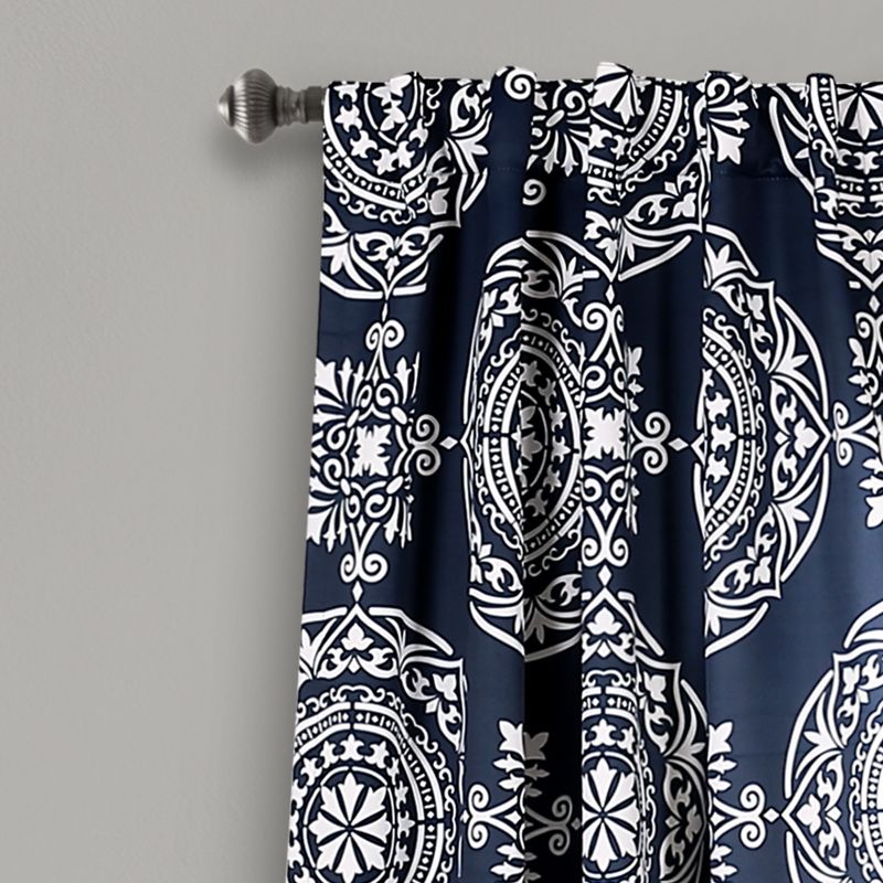 Set of 2 (84"x52") Karmen Medallion Room Darkening Window Curtain Panels - Lush Décor