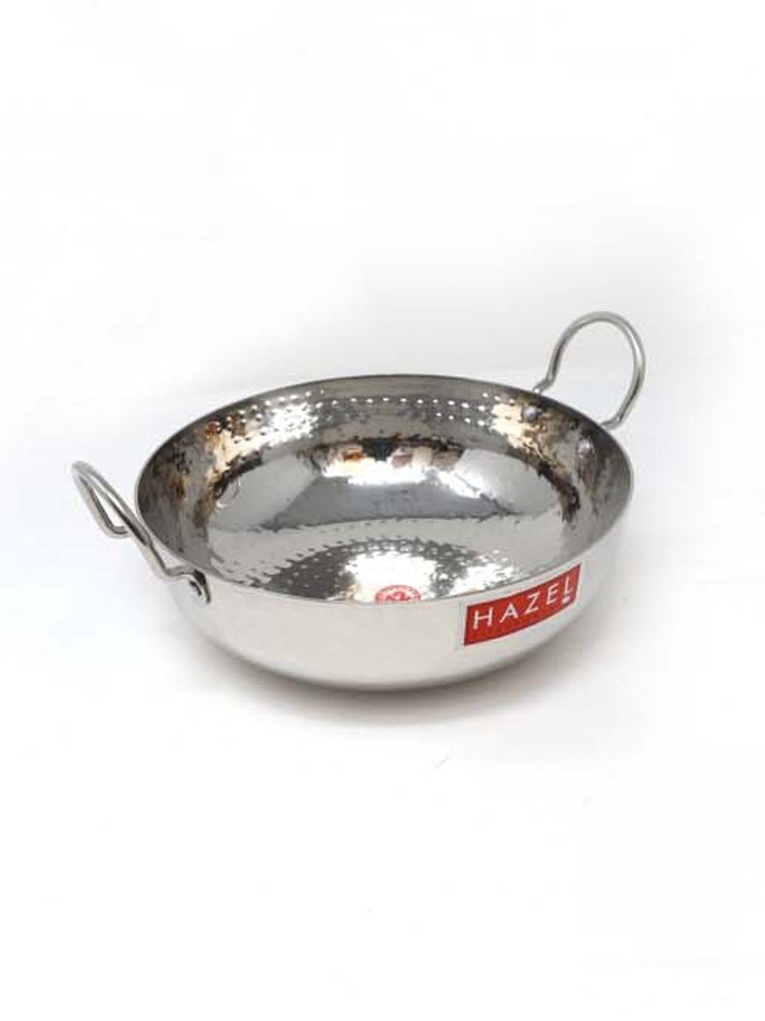 HAZEL Silver Stainless Steel Deep Kadhai