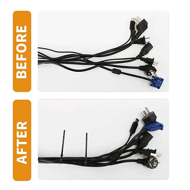 100Pack Heavy Duty Industrial Outdoor Zip Ties,Releasable 8 Inch Black Cable Ties, Nylon Adjustable Tie wrap,Reusable Zip Toes Tie Straps For Garden Plant Secure Vine, Home, Office Use