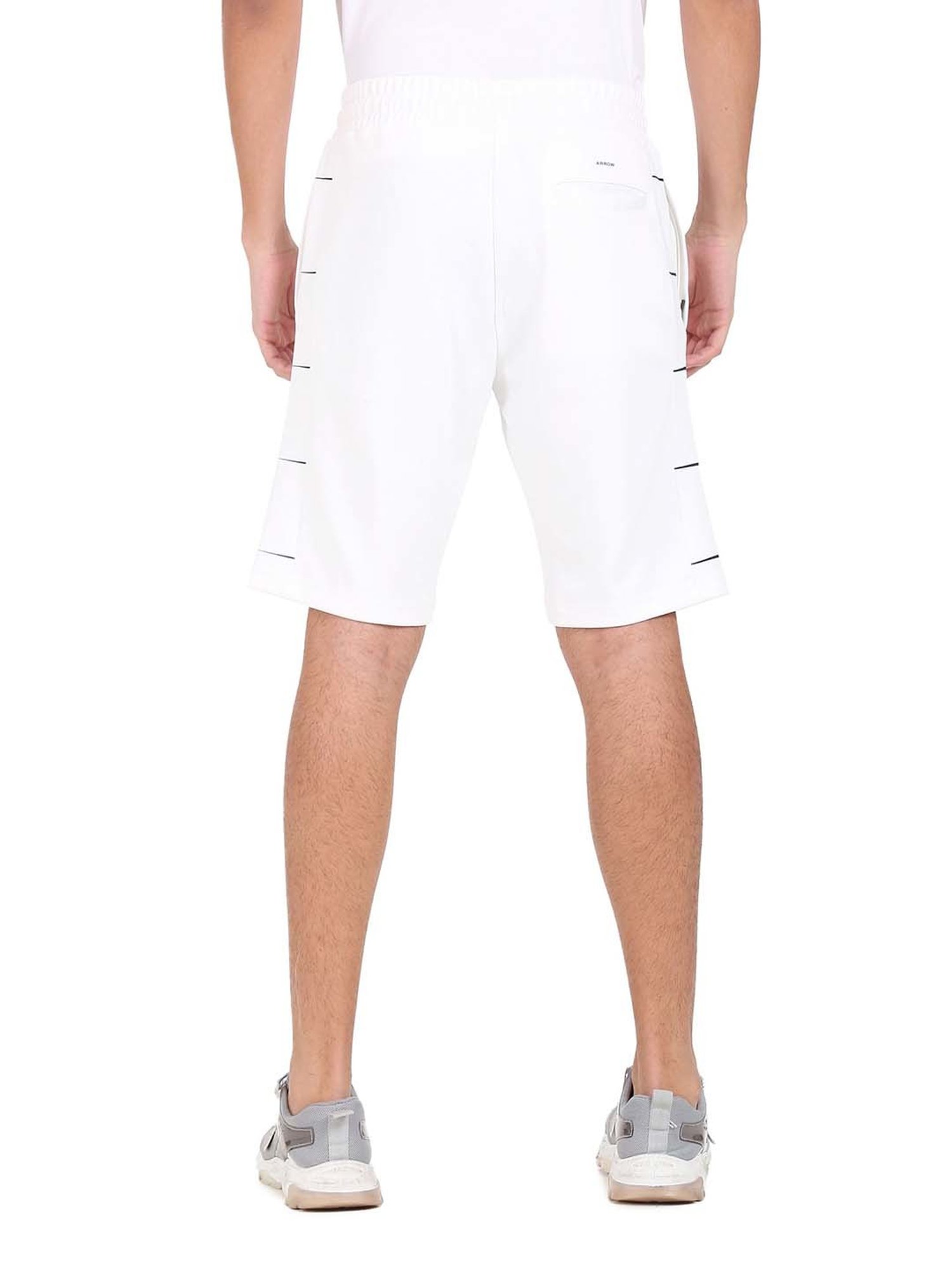 Arrow New York White Regular Fit Shorts