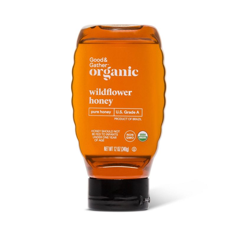 Nature Nate's 100% Pure Raw Unfiltered Organic Honey – 16oz