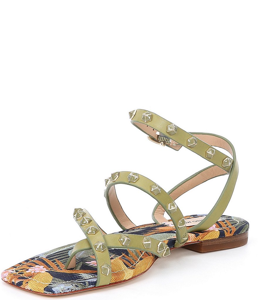 Antonio Melani Dyandraa Leather Studded Detail Sandals