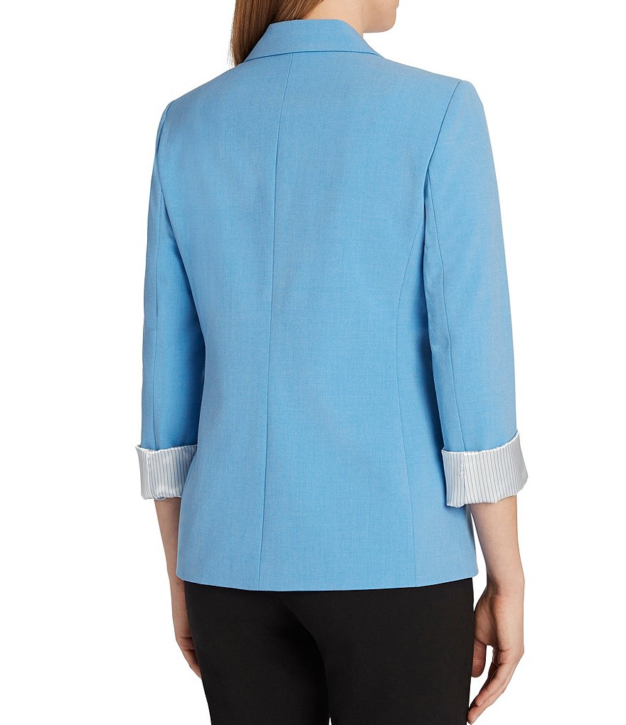 Kasper Glen Plaid Notch Lapel Two Button Front Pocket Jacket