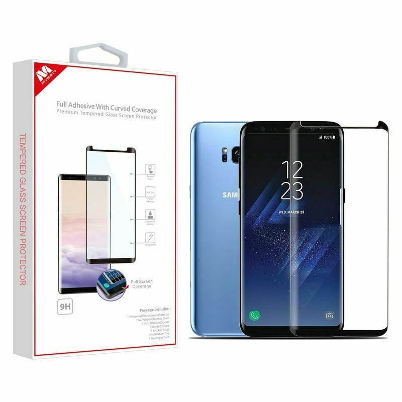 Clear Tempered Glass Screen Protector For  Galaxy S8 Plus S8+ Black