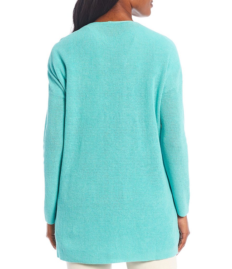 Eileen Fisher Organic Linen Organic Cotton Boxy Short Cardigan