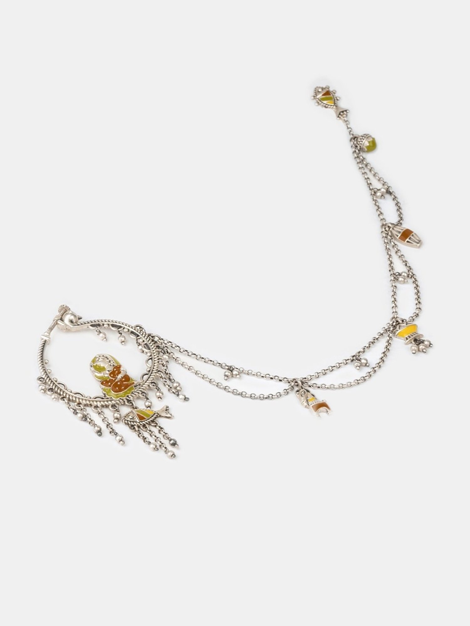 Zavya 92.5 Sterling Silver Floral Nosepin for Women