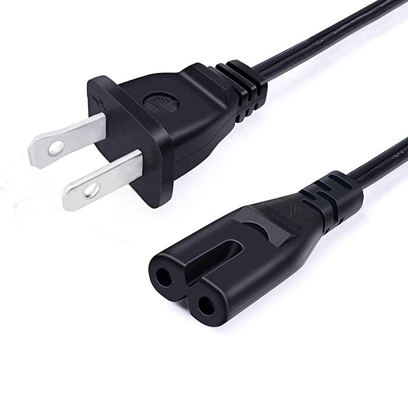 8ft 2 Prong Power Cord for Samsung Soundbar Subwoofer Sound Bar Wireless Surround Speakers PS-WM20 HW-K370 HW-Q90r IEC C7 Power Cord Replacement AC Cable