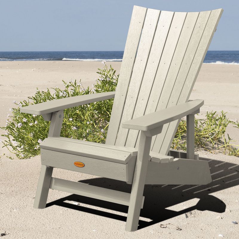 Manhattan Beach Adirondack Chair with Folding Adirondack Ottoman Whitewash - Highwood