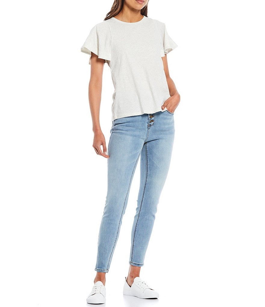 A Loves A Knit Flutter Sleeve Tee