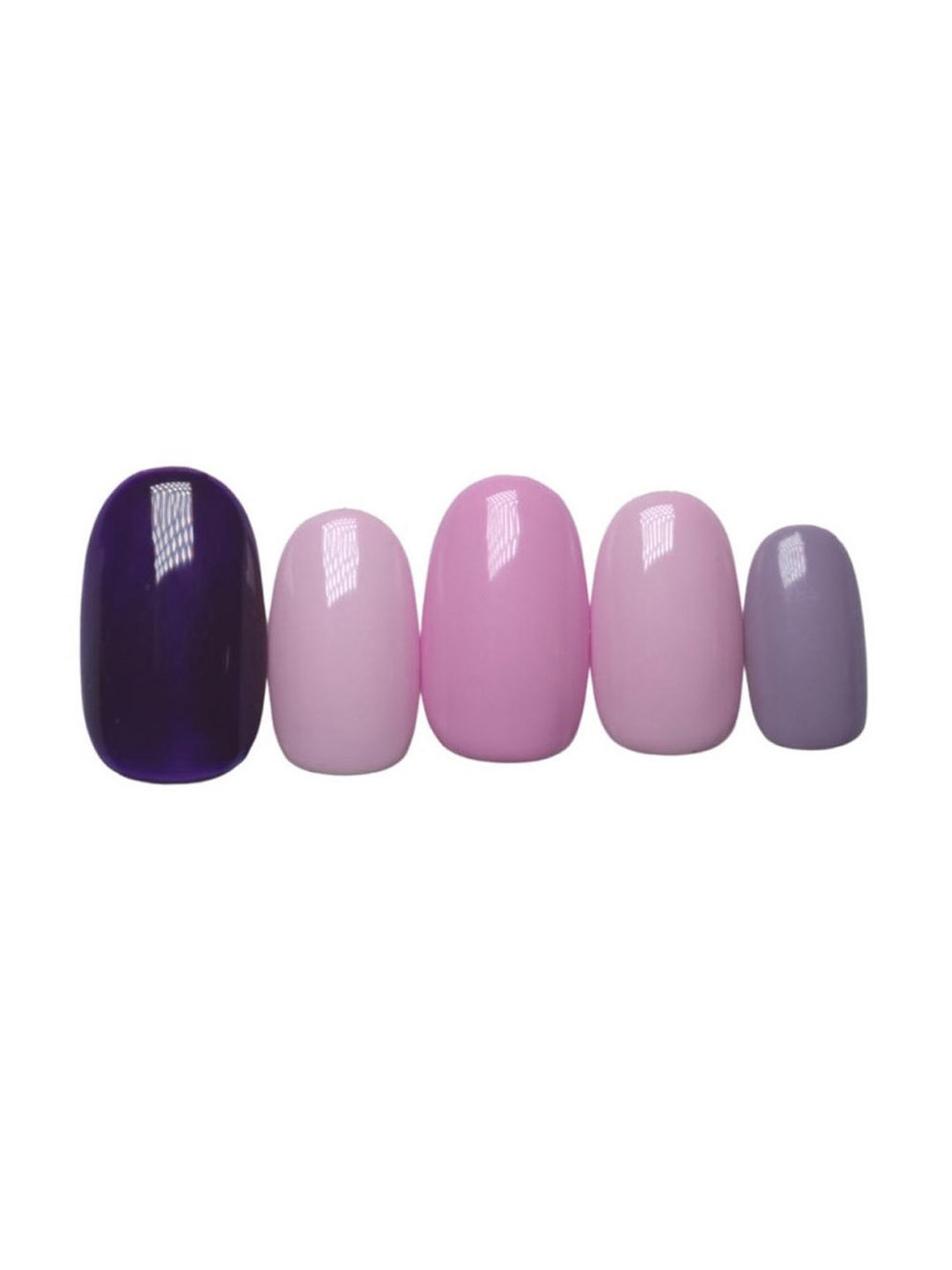 SOEZI Shades Of Purple Reusable Press On Nails - Application Kit