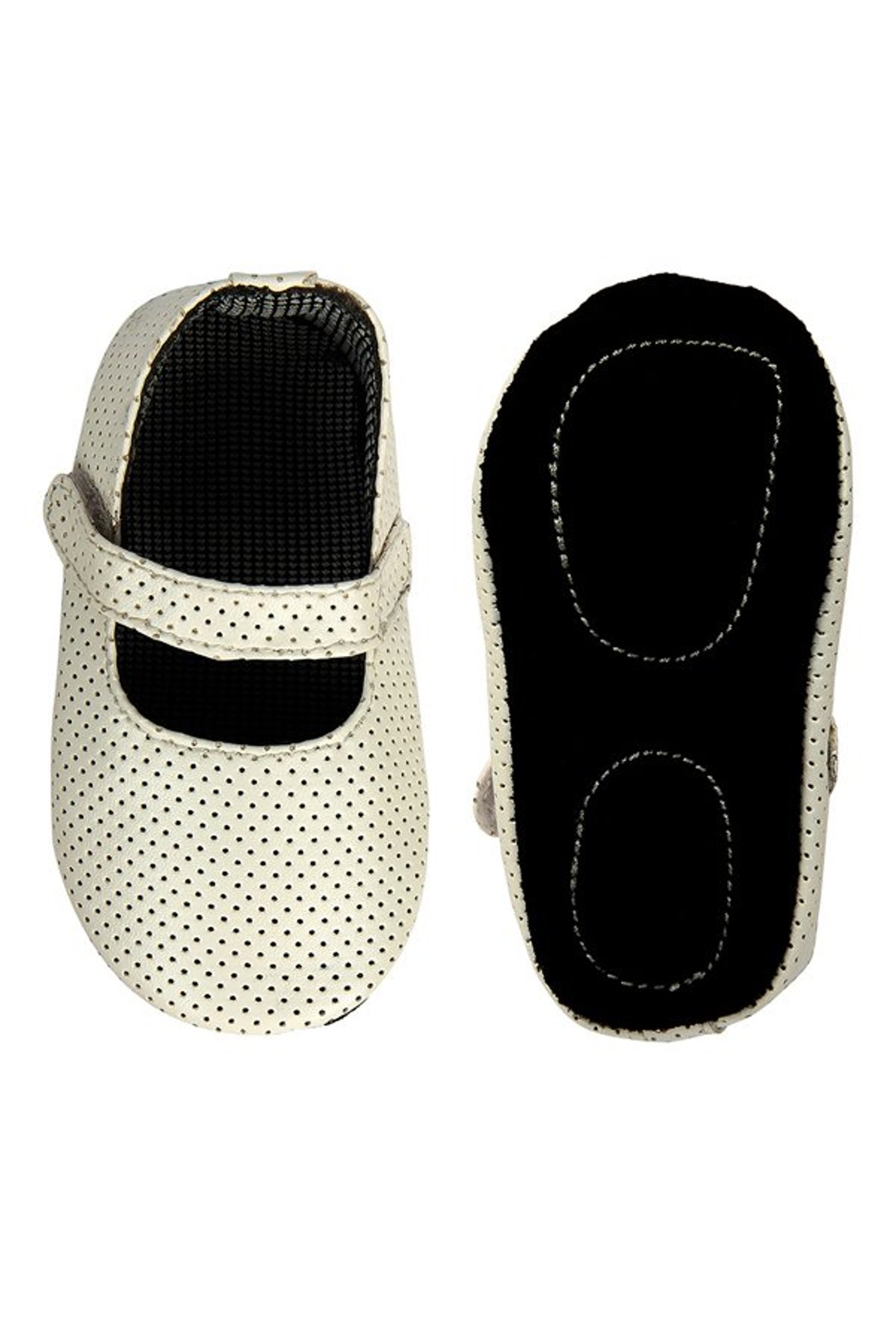 Beanz Kids Pram Calista White Velcro Shoes