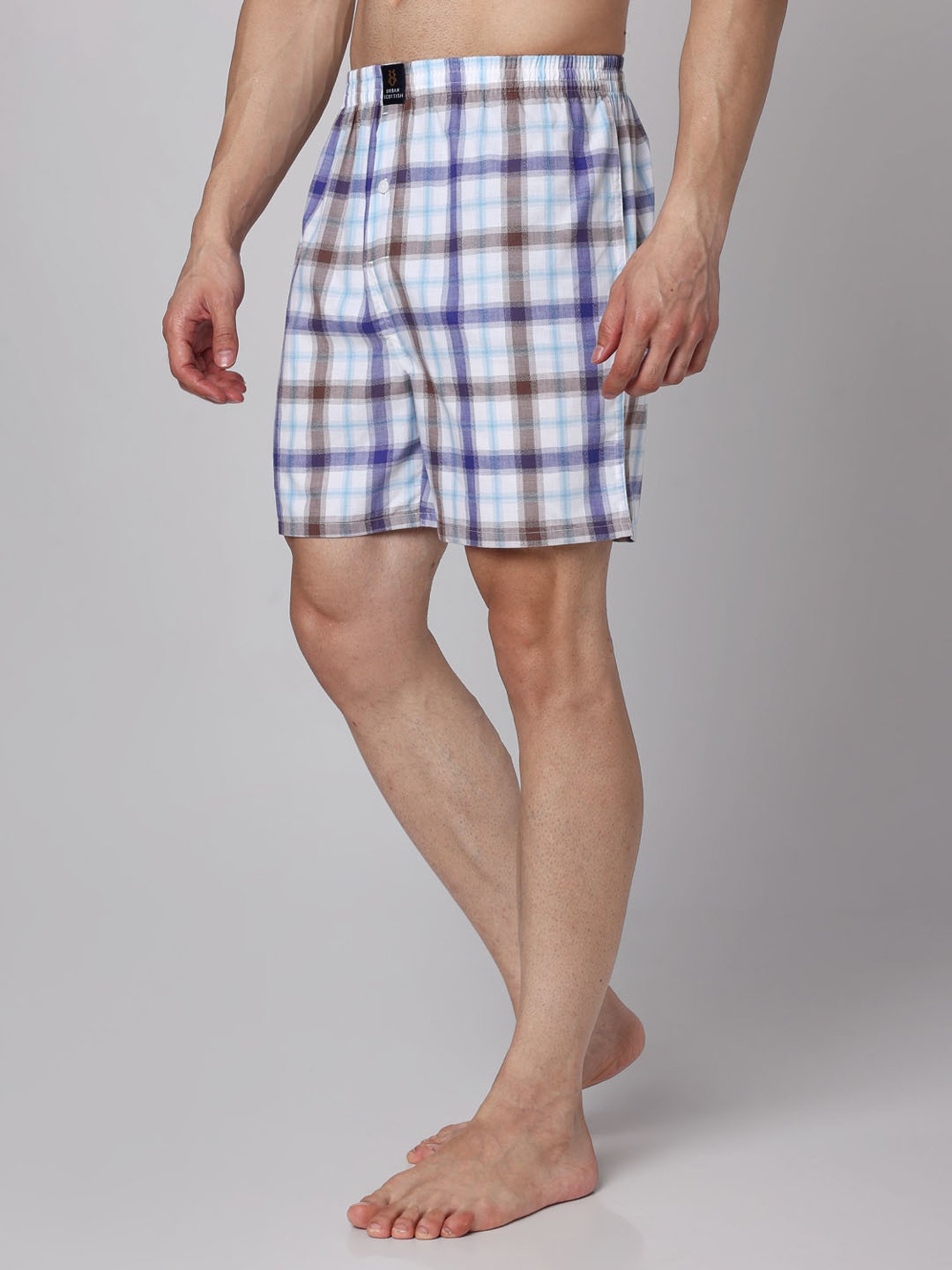 Urban Scottish Multi Cotton Regular fit Print Boxers-Pack of 3