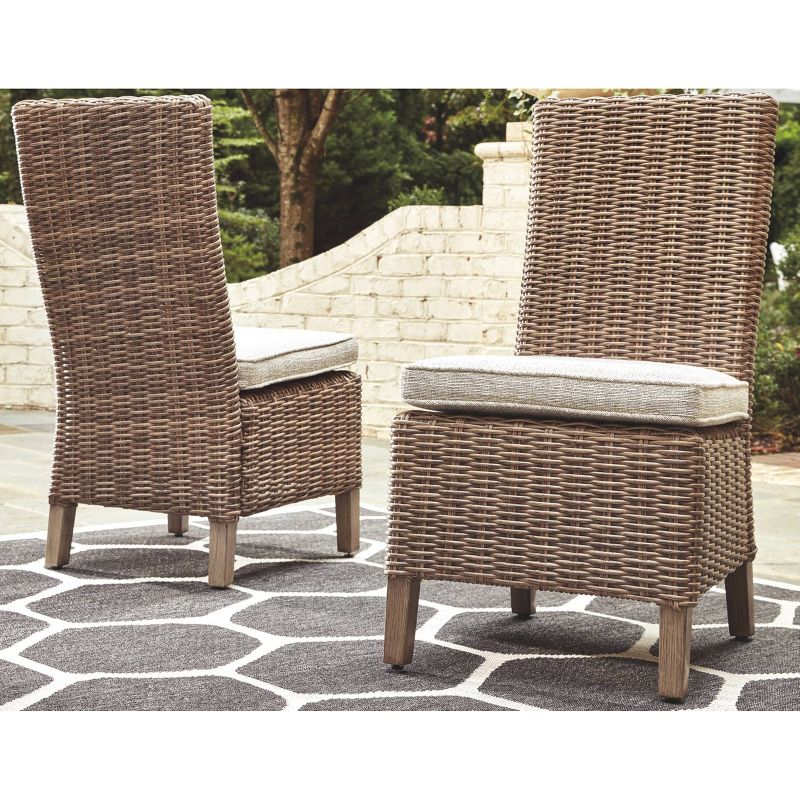 Beachcroft Side Chair with Cushions - Beige  - Outdoor by Ashley