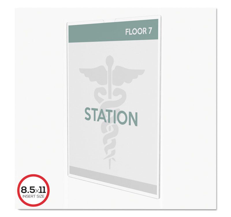 deflecto Superior Image Cubicle Sign Holder 8 1/2 x 11 Clear 588601