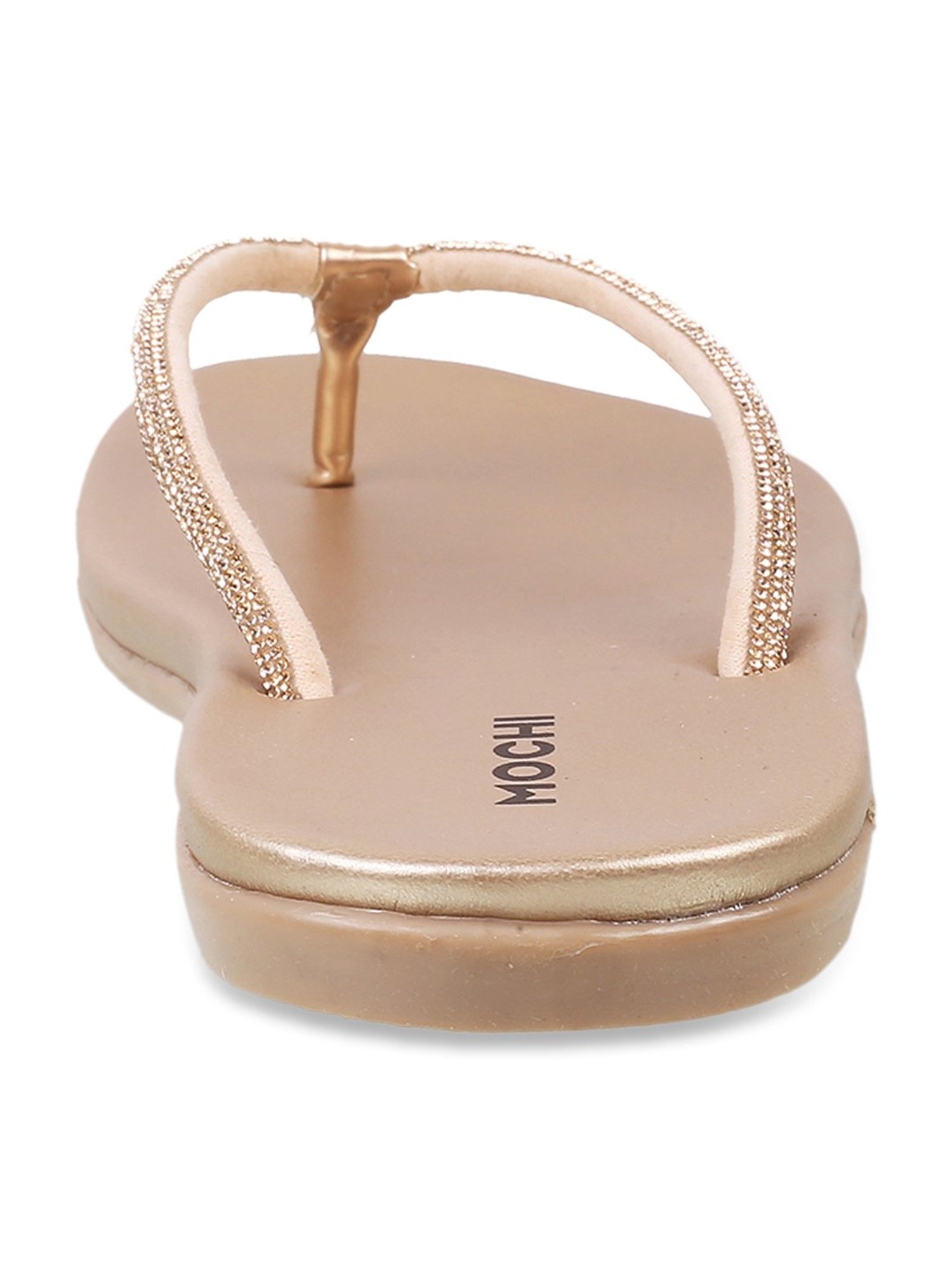 Mochi Women's Rose Gold Thong Sandals