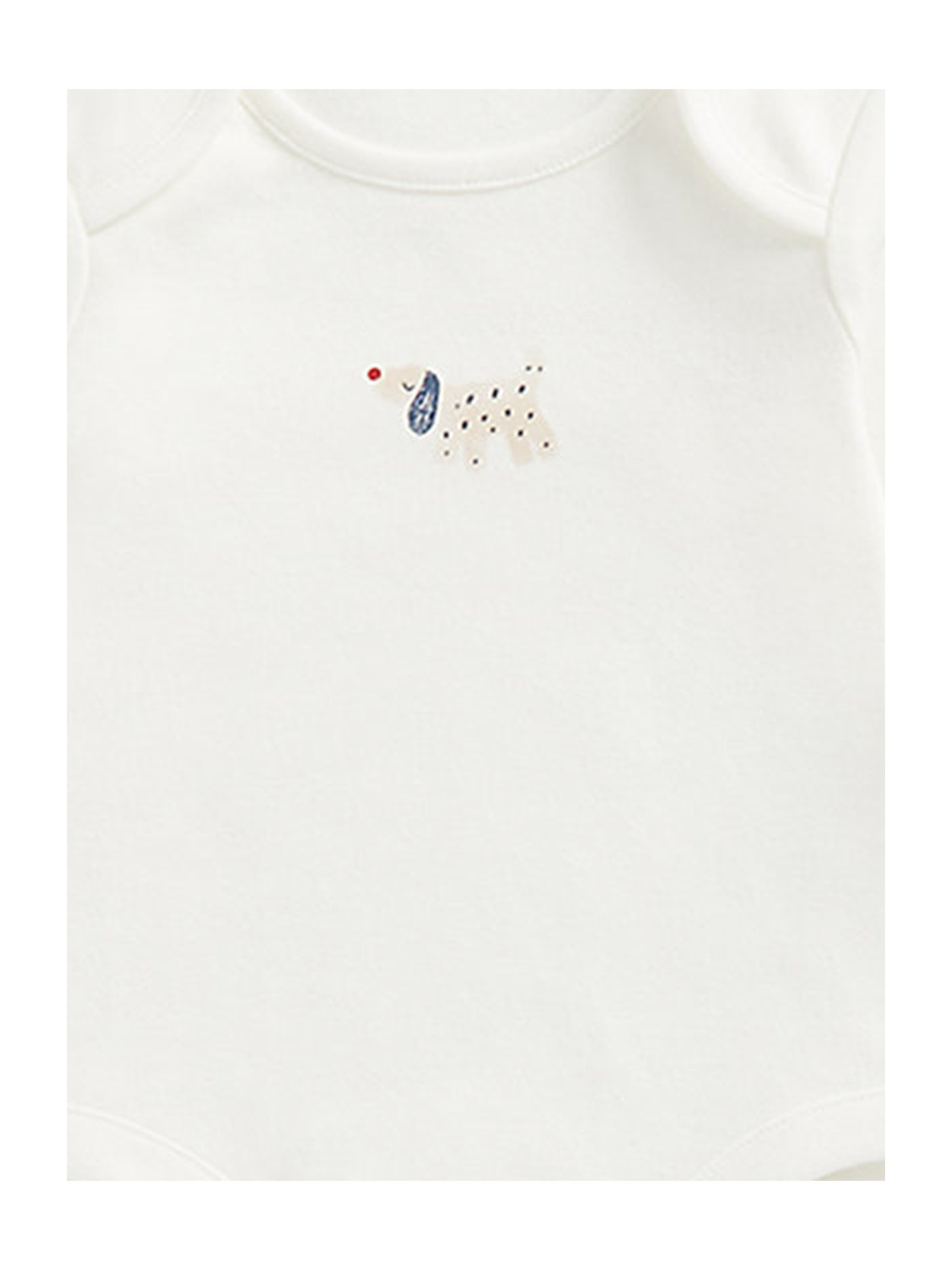 Mothercare Kids White & Blue Printed Full Sleeves Bodysuit (Pack Of 5)