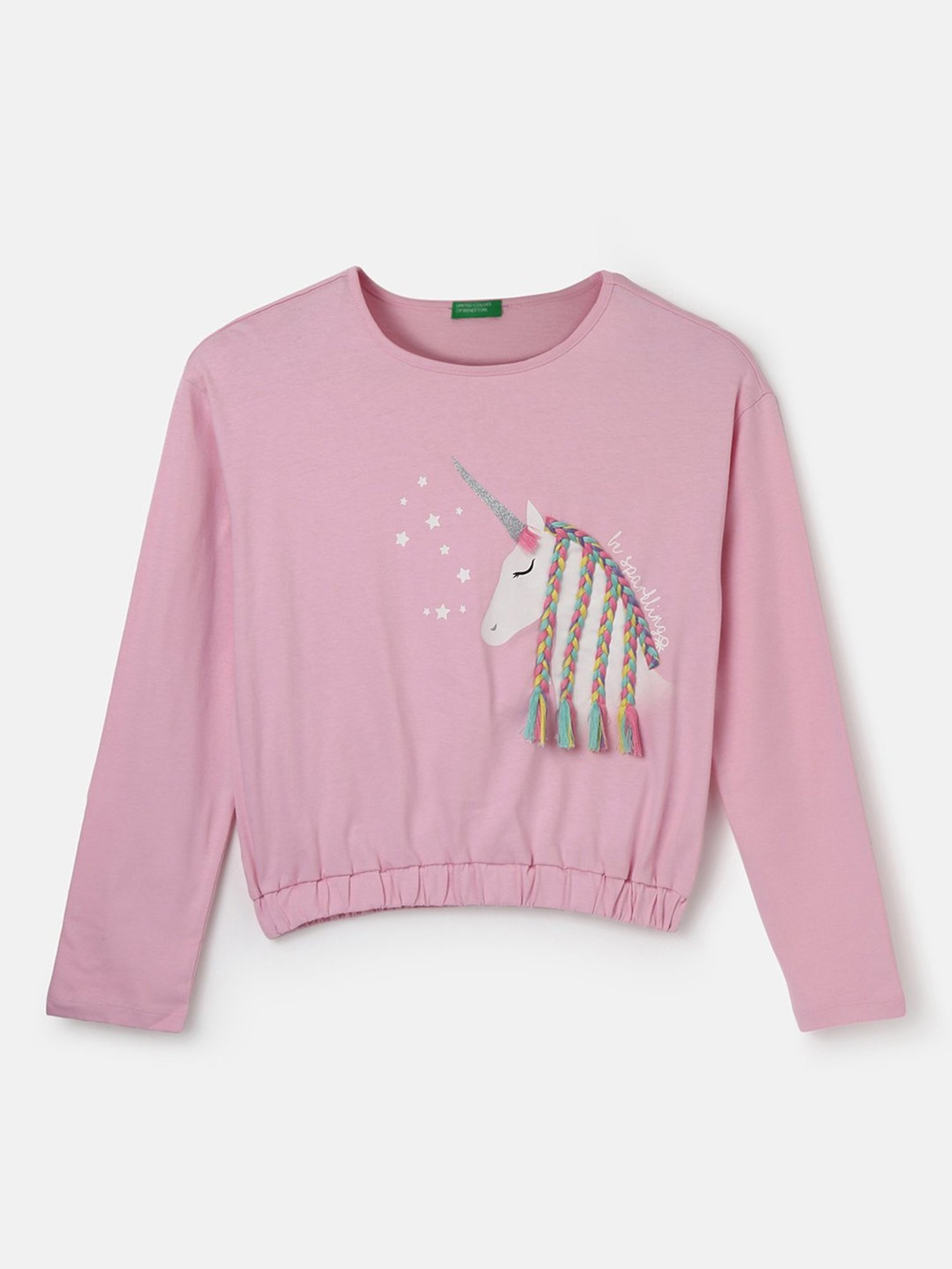 KIDS ONLY Anthracite Black Cotton Printed T-Shirt