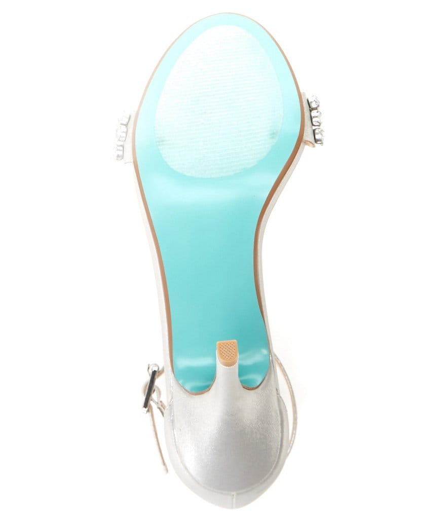 Blue by Betsey Johnson Erin Rhinestone Embellished Ankle Strap Dress Sandals