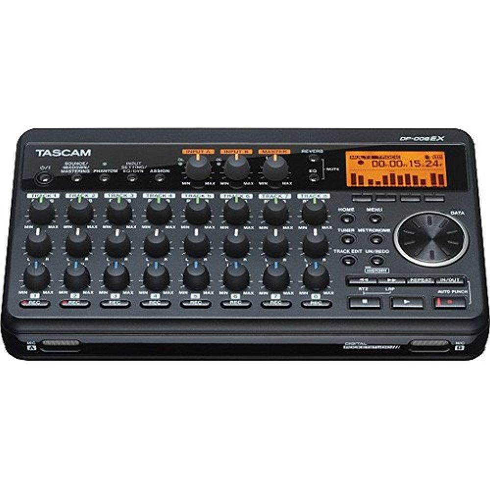 tascam dp008ex 8track digital pocket studio along with samson studio headphones and deluxe bundle