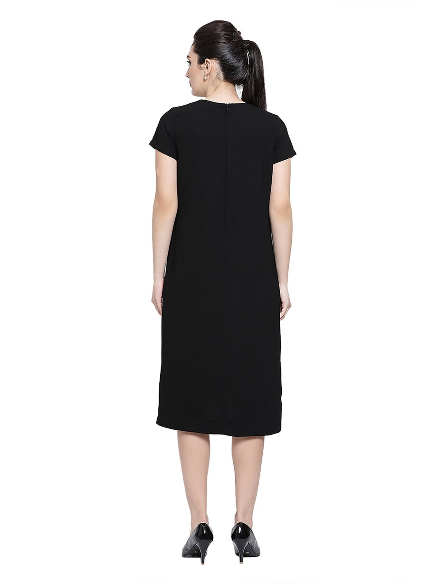 Office & You Black Knee Length Dress
