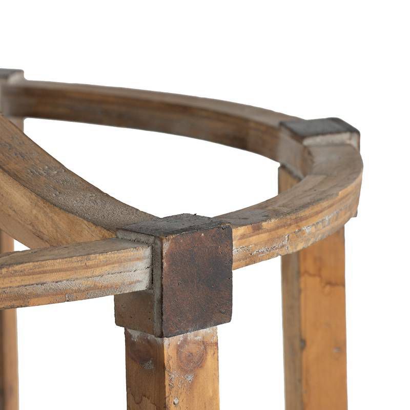 Andreas Round Chandelier Antique Wood - A&B Home