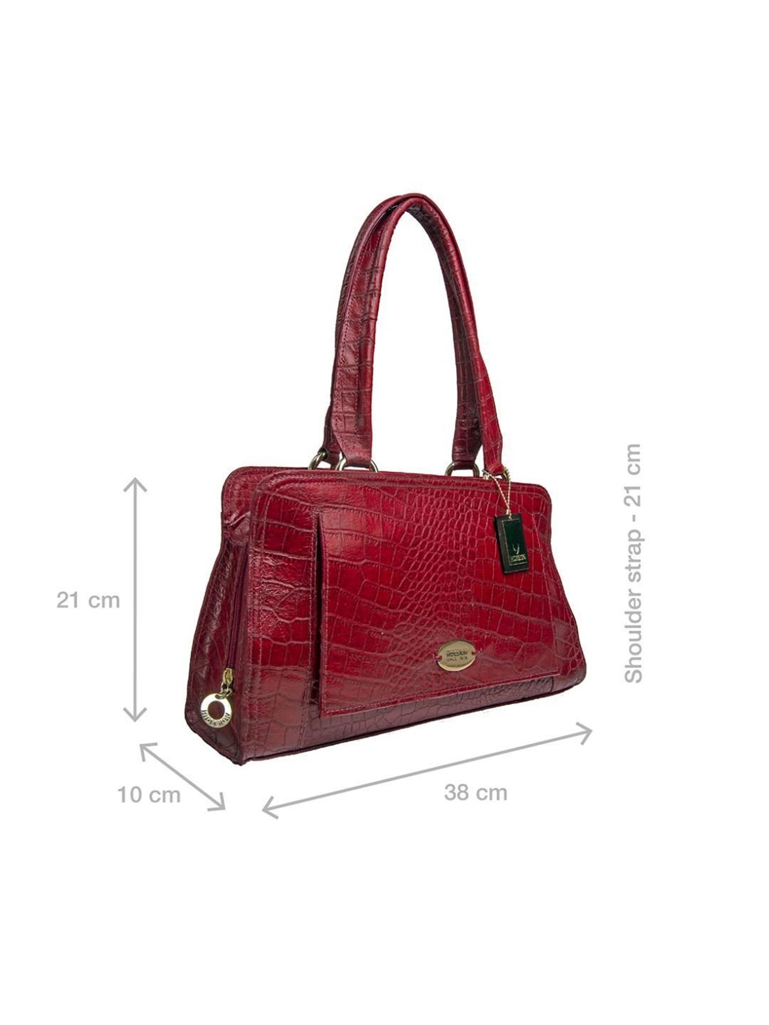 Hidesign Orsay 03 Red Textured Leather Handbag