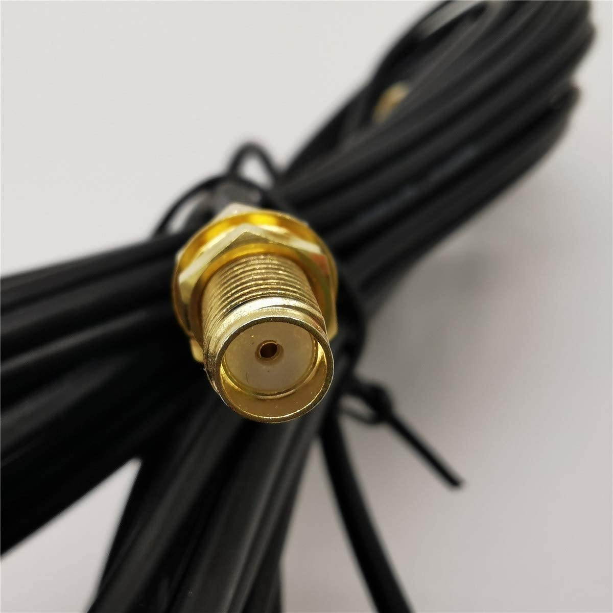 SUNTRADE Black SMA Male to Female WiFi Antenna Connector Extension Cable (33ft)