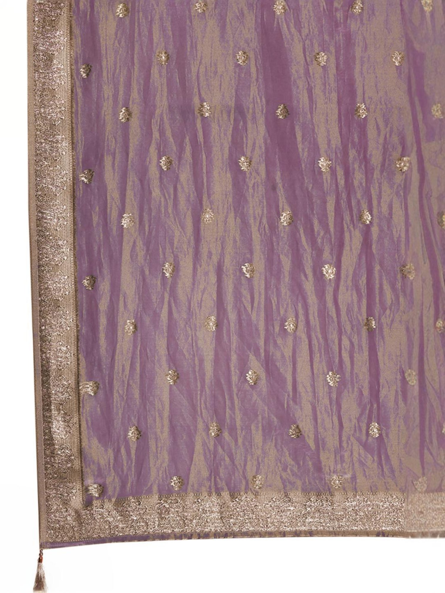 Soch Womens Purple Silk Blend Zari Woven Unstitch Dress Material With Mirror And Cutdana