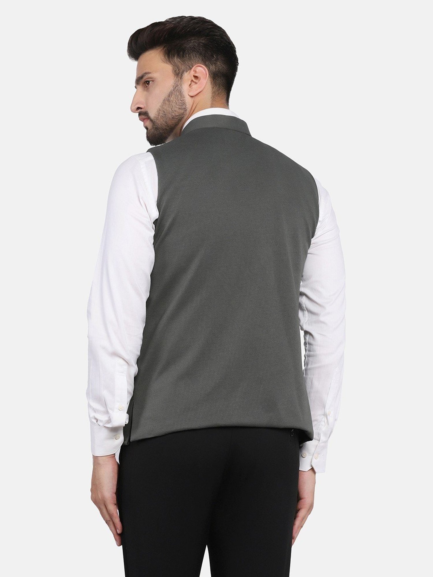 TAHVO Green  Slim Fit Nehru Jacket