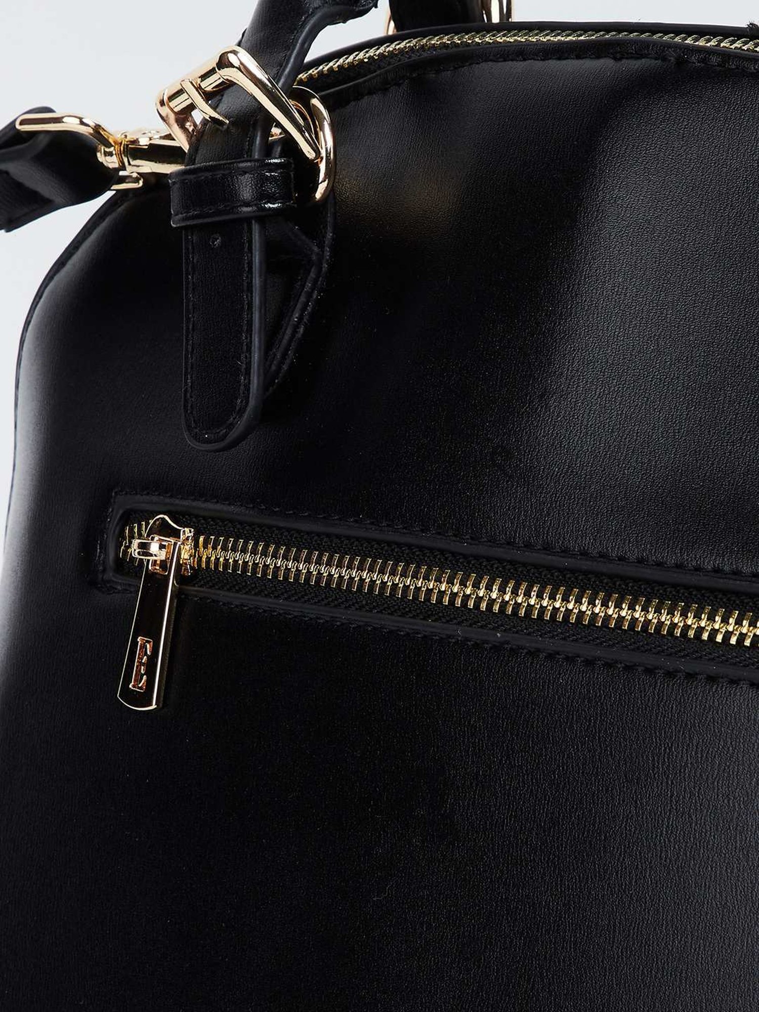 Elle Black Textured Handbag