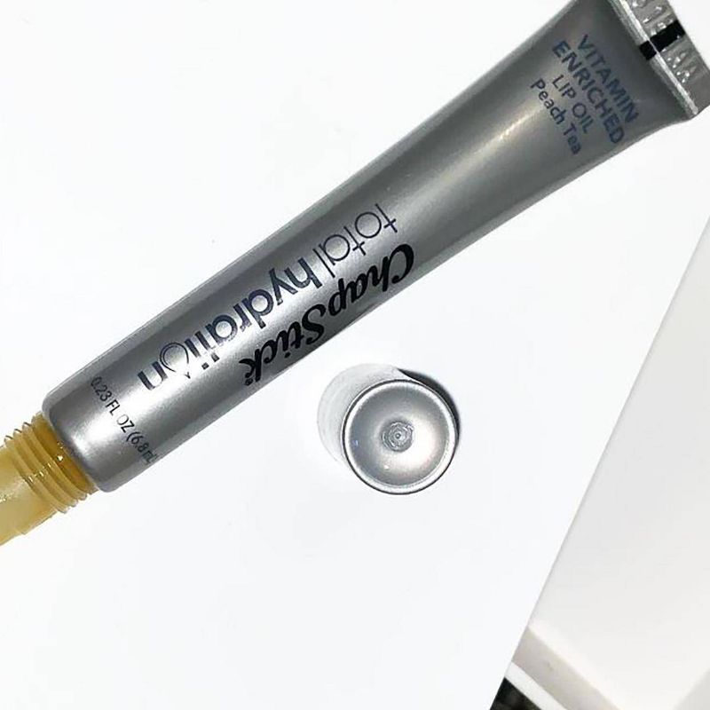 Chapstick Total Hydration Vitamin Enriched Lip Oil - Peach Tea Flavor - .23 fl oz