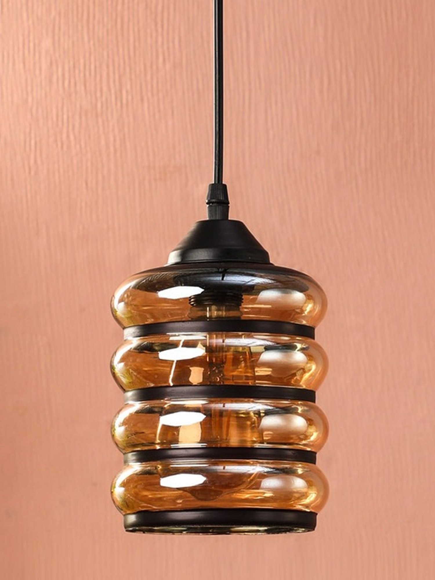 DecorativeRay Copper & Black Hanging Light - Set of 1