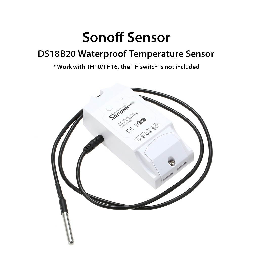 Sonoff DS18B20 Waterproof Digital Temperature Sensor Stainless Steel Thermal Probe