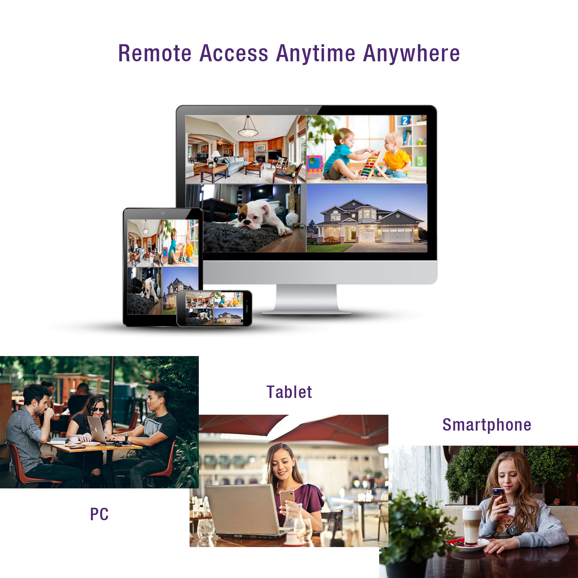 Loocam 1080p Surveillance Security Camera System, 8CH DVR with 2TB HDD 8 x 2.0MP 1920TVL IP67 Weatherproof Indoor/Outdoor CCTV Camera,Automatic 150ft Predator Night Vision and Motion Detection(88030T)