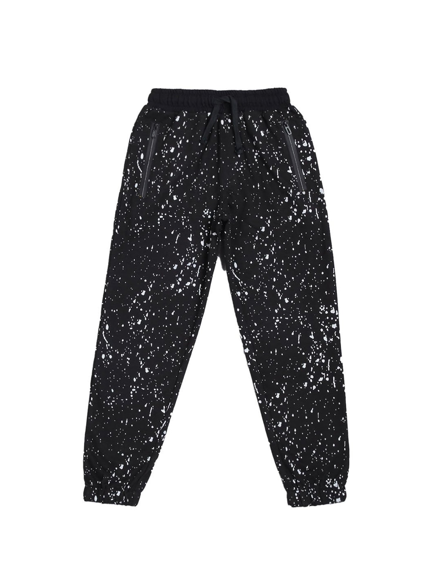 Li'l Tomatoes Boys Black Printed Joggers