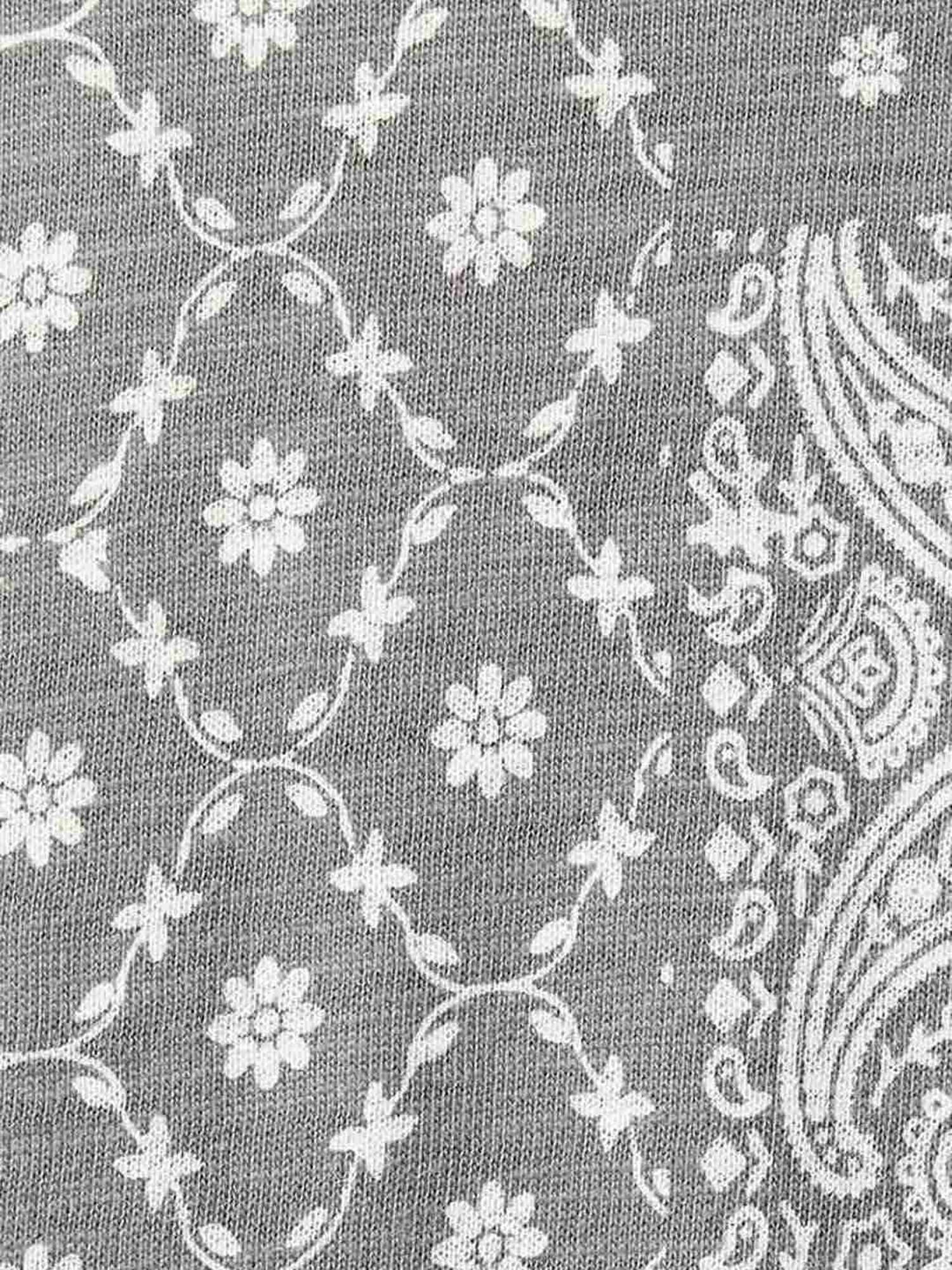 7 Alt by Pantaloons Medium Grey Cotton Relaxed Fit Printed T-Shirt