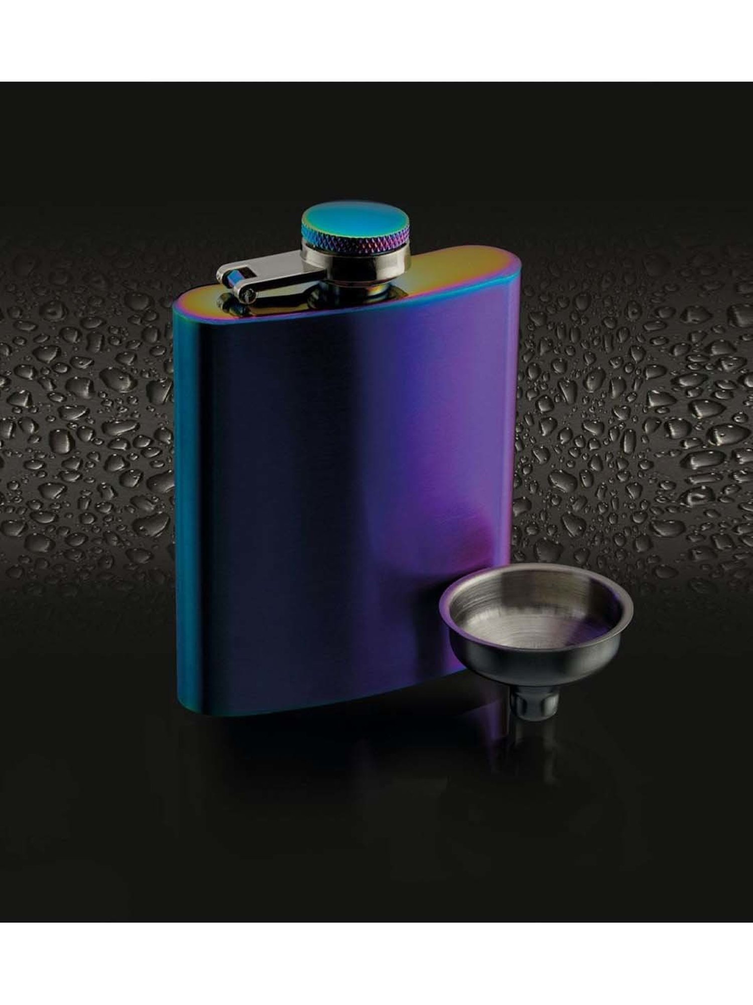 BarCraft Multicolor Stainless Steel Flask With Pour Funnel (0.1 L)
