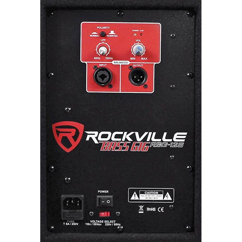 New RBG12S Bass Gig 1400 Watt Active Powered PA Subwoofer DJ/Pro, 12 inch