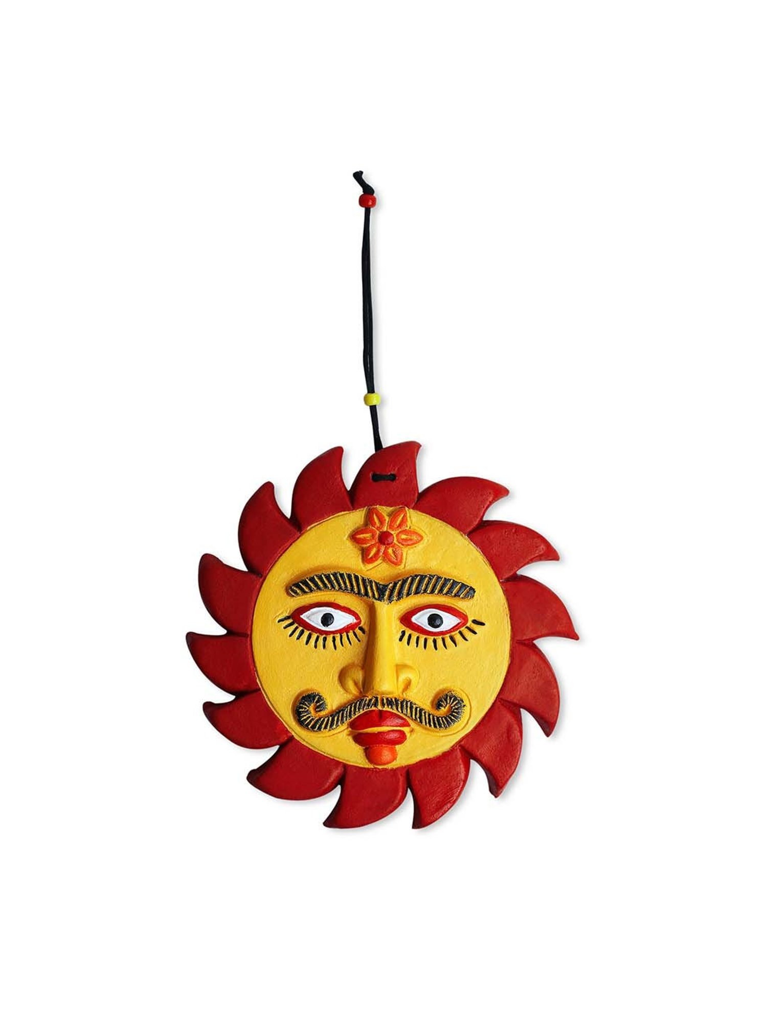 Gathari White & Orange Ceramic Desk Planter