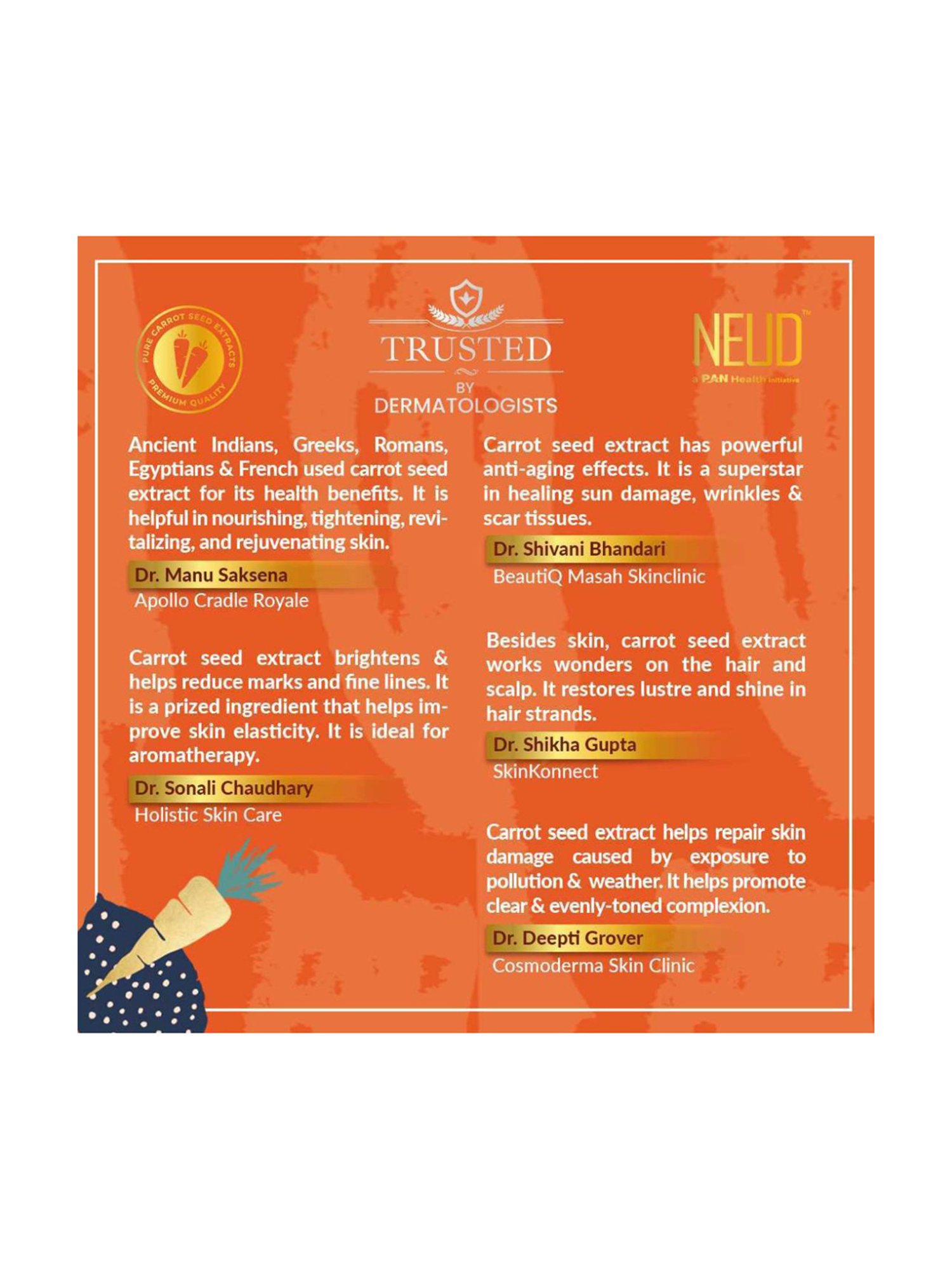 NEUD Carrot Seed Premium Hair Oil for Men & Women - 1 Pack - 300 ml