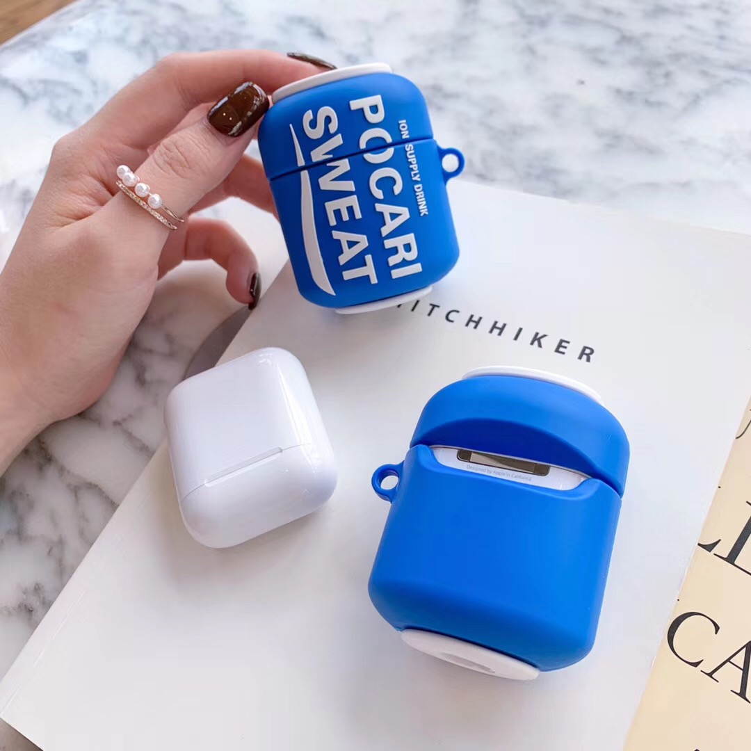 Blue Airpods Case,AirPods 2 Case,Airpods Accessories,Airpods Skin,Cute Cartoon Pink Piglet Slicone Girls Kids Protective Cover Case Compatible for Airpods 1 & 2