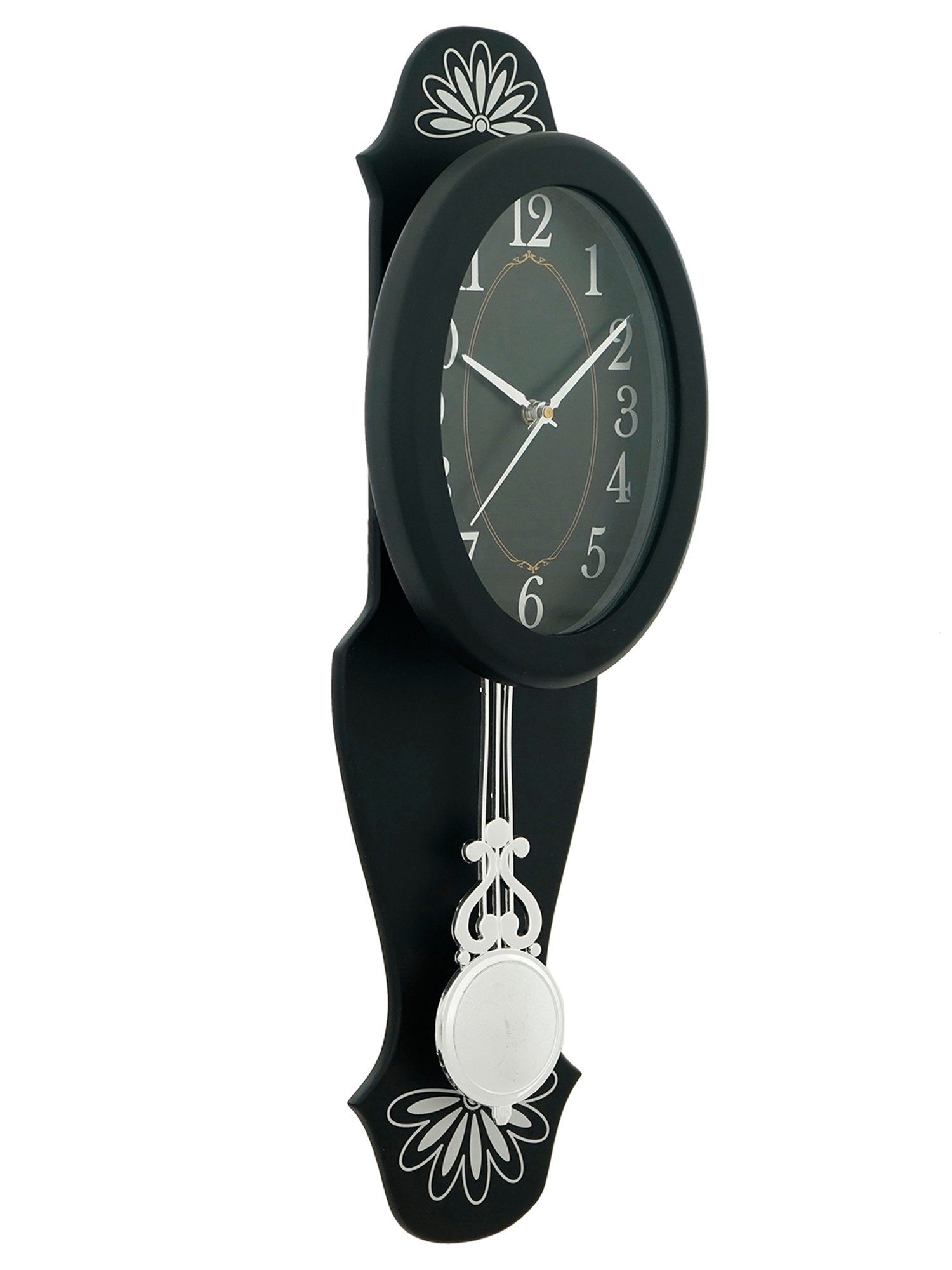 CHRONIKLE Elegant Vertical Grey Wood Wall Clock