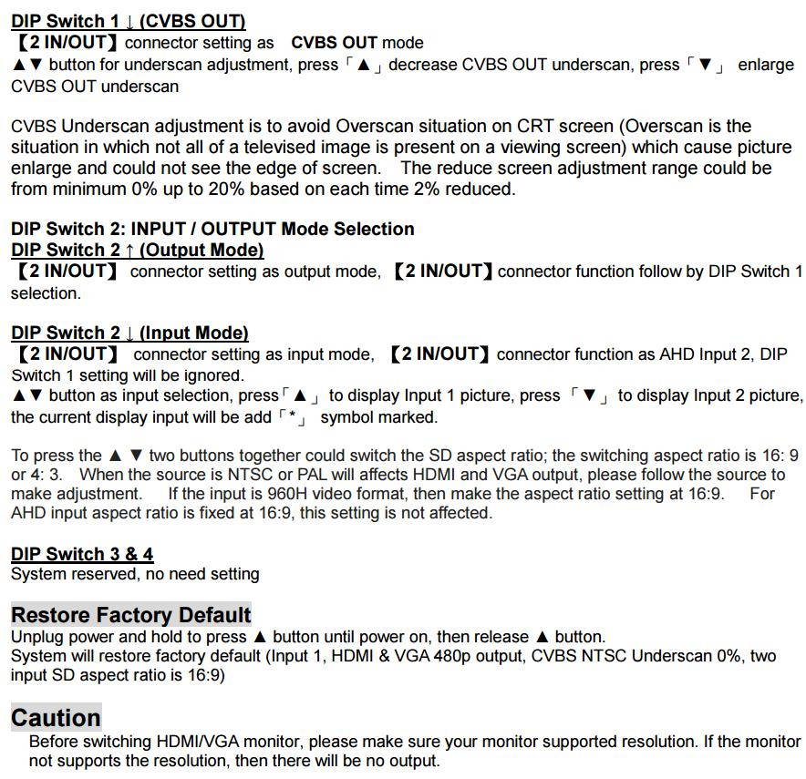 BlueCCTV CCTV AHD Video Converter to HDMI, VGA, BNC Three in One