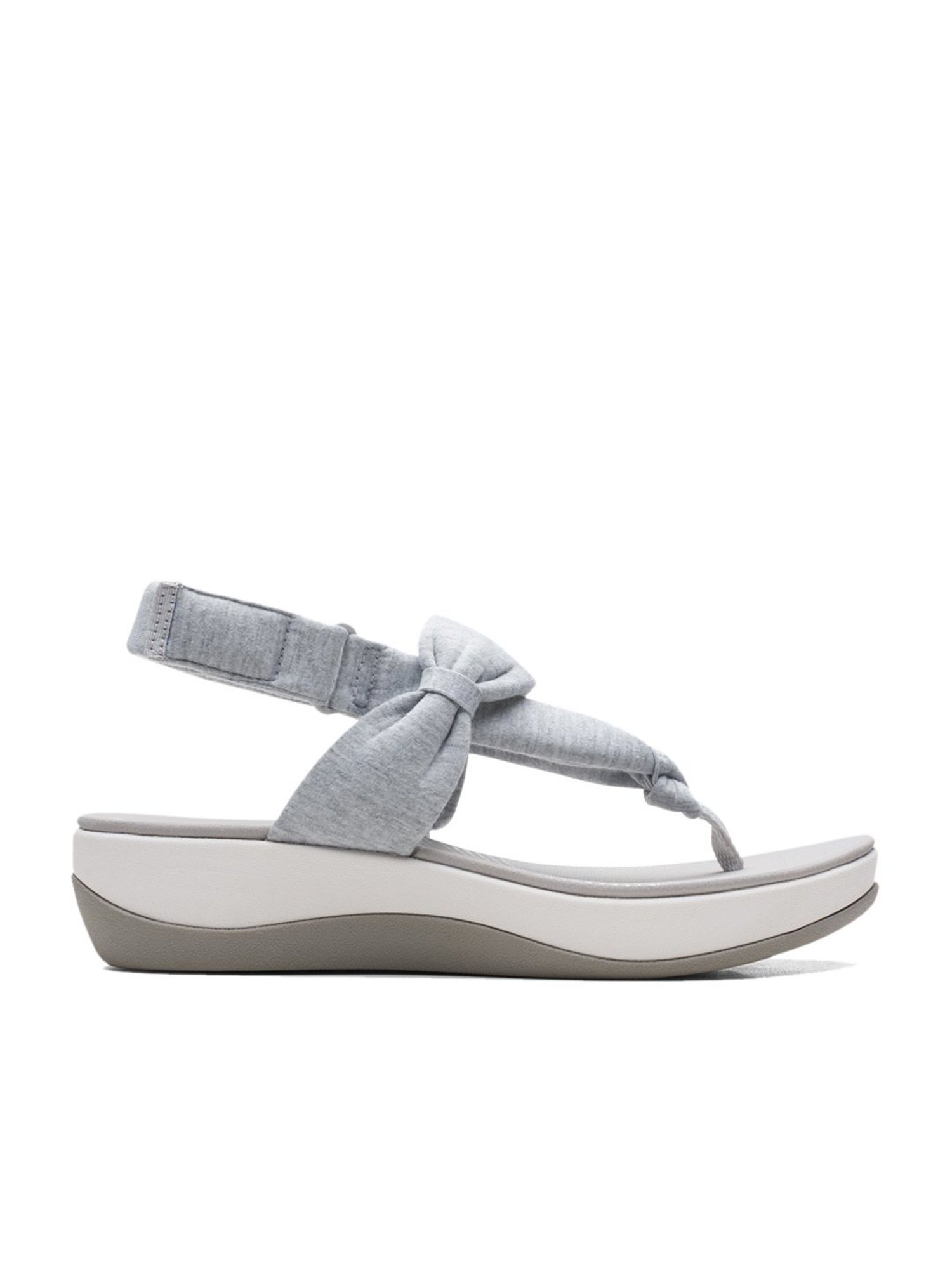 Clarks Women's Arla Nicole Grey Back Strap Wedges