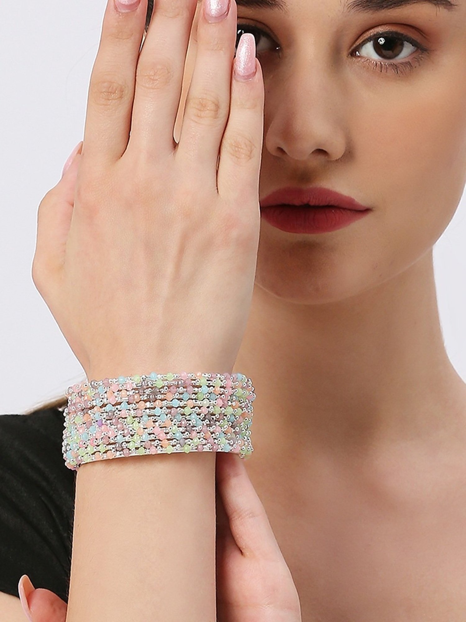 Oomph Jewellery Silver Tone Bangles - Set of 12