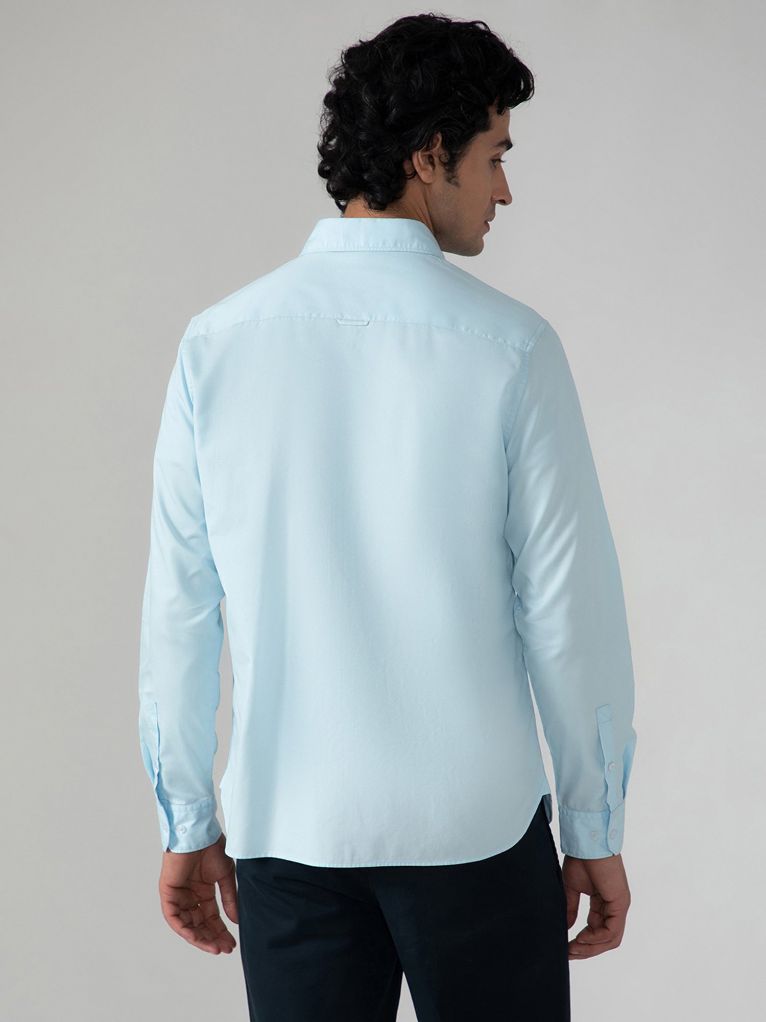 SUBTRACT Sky Blue Regular Fit Shirt