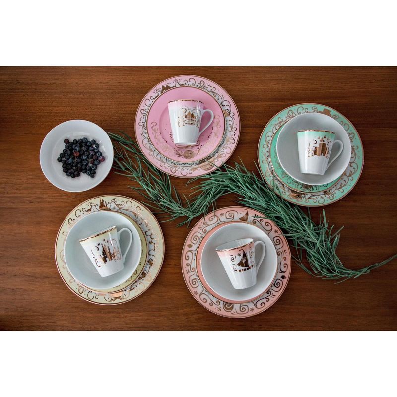 Disney Princess 16-Piece Ceramic Dinnerware Set Collection 3 | Plates, Bowls & Mugs